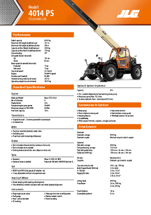 Teleskopické manipulátory JLG 4014 PS