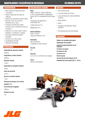 Teleskopické manipulátory JLG 4017 PS