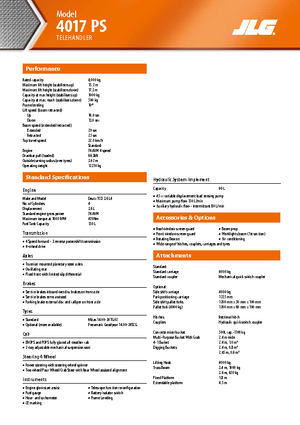 Teleskopické manipulátory JLG 4017 PS