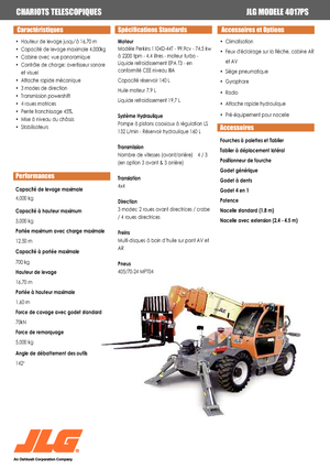 Teleskopické manipulátory JLG 4017 PS