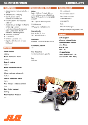 Teleskopické manipulátory JLG 4017 PS