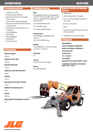 Teleskopické manipulátory JLG 4017 PS