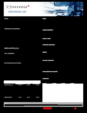 Tuhé podvozky Hino 2020 HINO 165 4x2