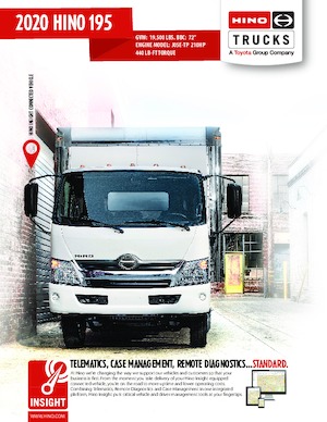 Tuhé podvozky Hino 2020 HINO 195 4x2