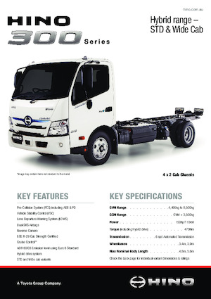 Tuhé podvozky Hino 300 616 STD - HYBRID