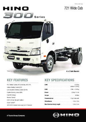 Tuhé podvozky Hino 300 721 WIDE