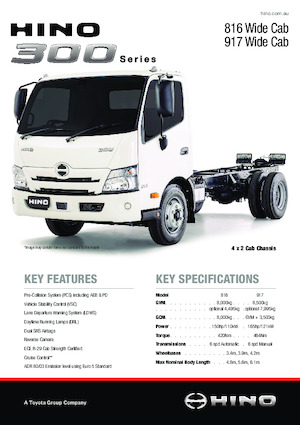 Tuhé podvozky Hino 300 816 WIDE