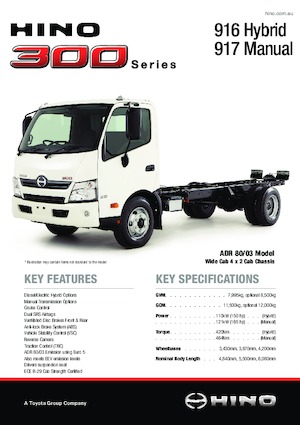 Tuhé podvozky Hino 300 916 HYBRID 4x2
