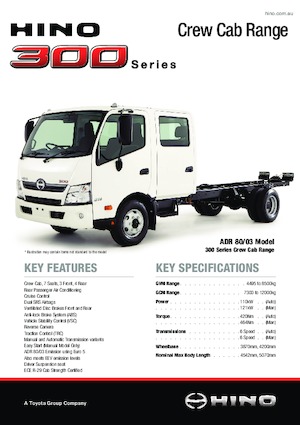 Tuhé podvozky Hino 300 917 CREW 4x2