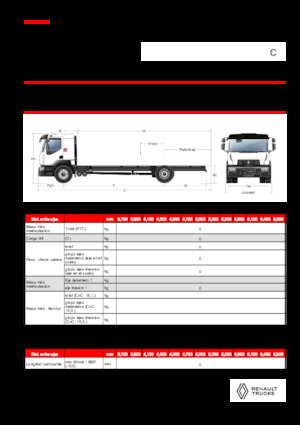 Tuhé podvozky Renault C CAB2300 460 4X2 R E6