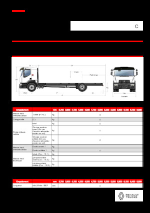 Tuhé podvozky Renault C CAB2300 460 4X2 R E6