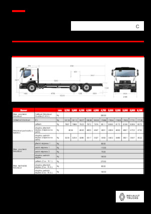 Tuhé podvozky Renault C CAB2300 460 6X2 R E6