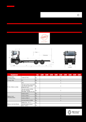 Tuhé podvozky Renault C P6X4 OFF ROAD 11L E6