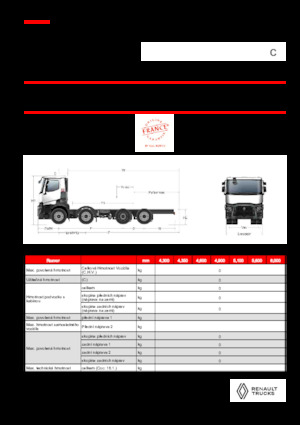 Tuhé podvozky Renault C P8X2*6 TAG 11L E6