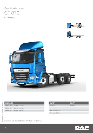 Tuhé podvozky DAF CF 370 FAG