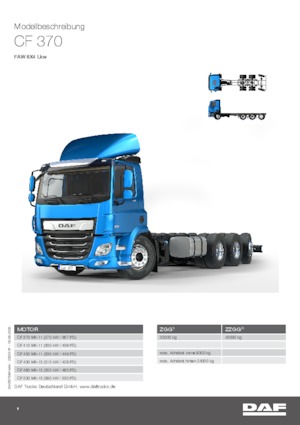 Tuhé podvozky DAF CF 370 FAW