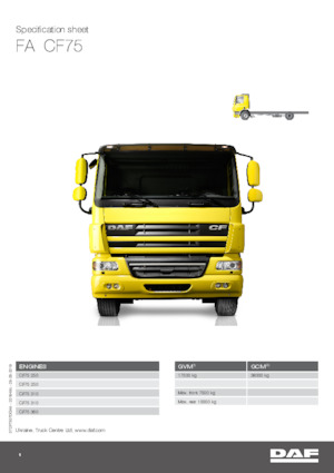 Tuhé podvozky DAF CF 75.360 FA