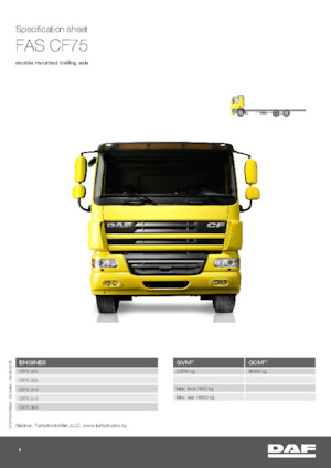 Tuhé podvozky DAF CF 75.360 FAS