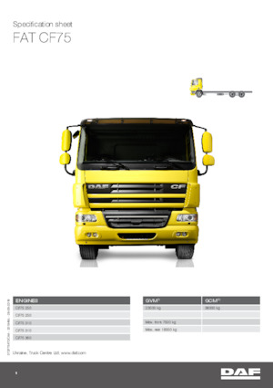 Tuhé podvozky DAF CF 75.360 FAT