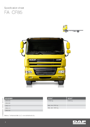 Tuhé podvozky DAF CF 85.410 FA