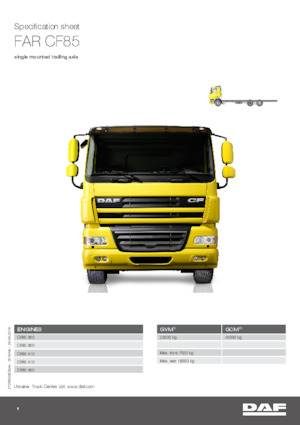 Tuhé podvozky DAF CF 85.460 FAR