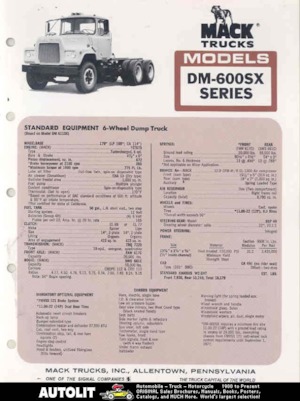 Tuhé podvozky Mack DM-600SX CA481 ET973 6x4