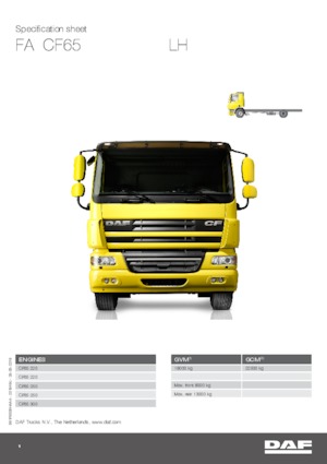 Tuhé podvozky DAF CF 65.220 FA LH