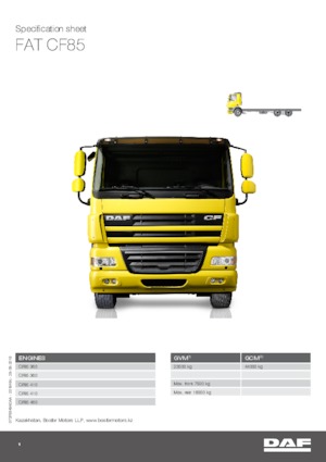 Tuhé podvozky DAF CF 85.360 FAT