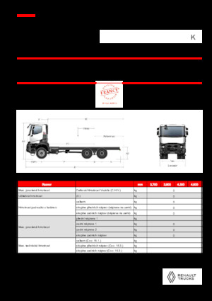 Tuhé podvozky Renault K P6X6 MEDIUM 11L E6