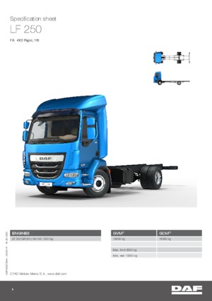 Tuhé podvozky DAF LF 250 FA 16t