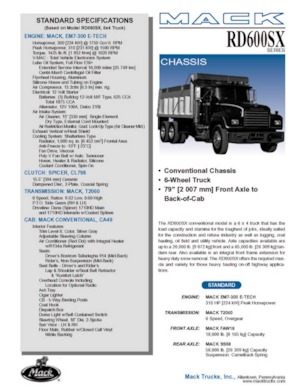 Tuhé podvozky Mack RD690SX CA49 EM7-300 E-TECH 6x4