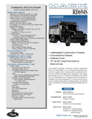 Tuhé podvozky Mack RD694S CA49 EM5-250 6x4