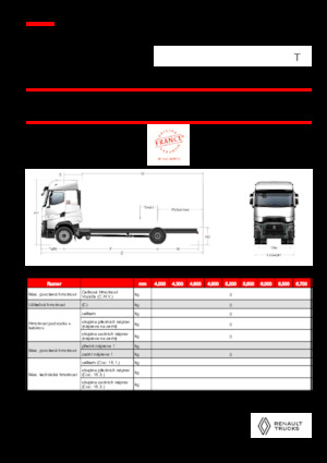 Tuhé podvozky Renault T HIGH P4X2 LOW 13L E6