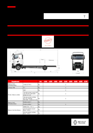 Tuhé podvozky Renault T HIGH P4X2 LOW 13L E6