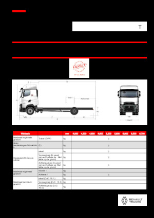 Tuhé podvozky Renault T HIGH P4X2 LOW 13L E6