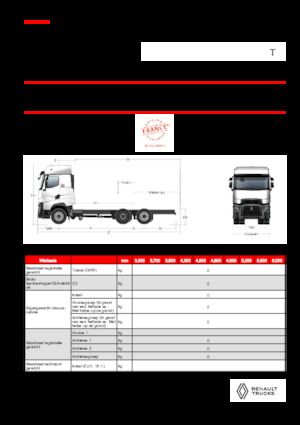 Tuhé podvozky Renault T HIGH P6X2 LOW 24,5T 13L E6