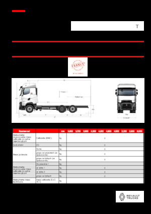 Tuhé podvozky Renault T HIGH P6X2 LOW 24,5T 13L E6