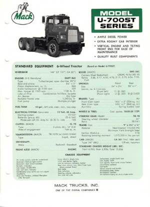 Tuhé podvozky Mack U-700ST CA361 ENDT 865 6x4