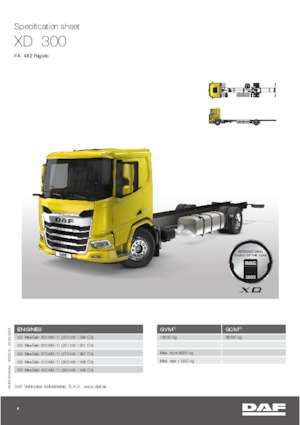 Tuhé podvozky DAF XD 340 FA