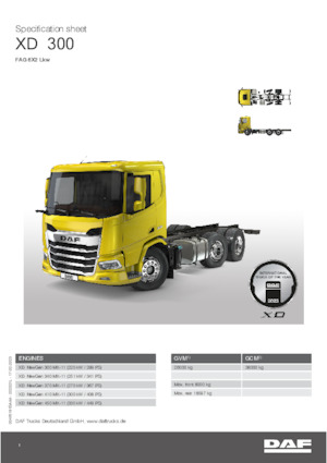 Tuhé podvozky DAF XD 300 FAG