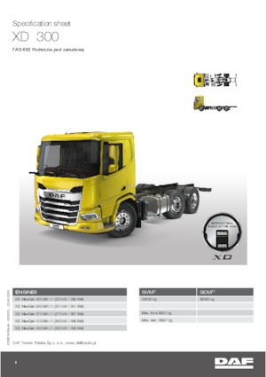 Tuhé podvozky DAF XD 300 FAG