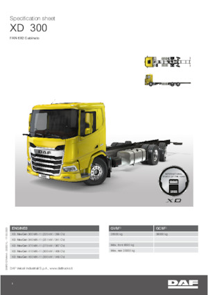 Tuhé podvozky DAF XD 300 FAN