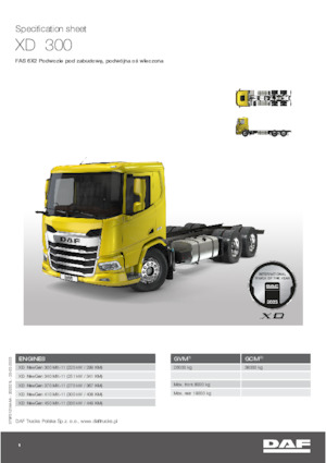 Tuhé podvozky DAF XD 370 FAS