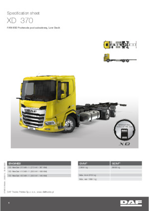 Tuhé podvozky DAF XD 450 FAN Low Deck