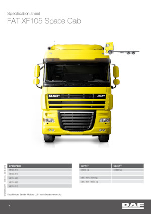 Tuhé podvozky DAF XF 105.510 FAT