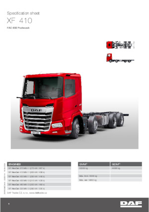 Tuhé podvozky DAF XF 480 FAC
