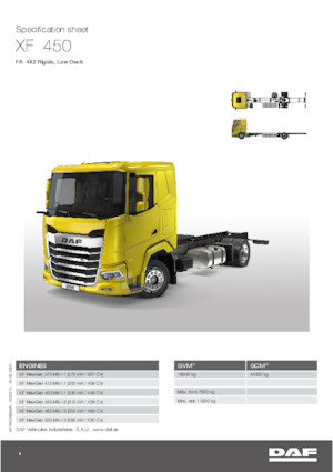 Tuhé podvozky DAF XF 430 FA Low Deck