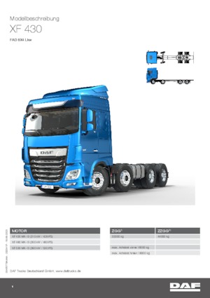 Tuhé podvozky DAF XF 430 FAD