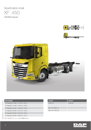 Tuhé podvozky DAF XF 430 FAN