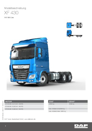 Tuhé podvozky DAF XF 430 FAT